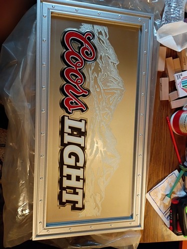 Vtg coors light beer mirror - vtg,